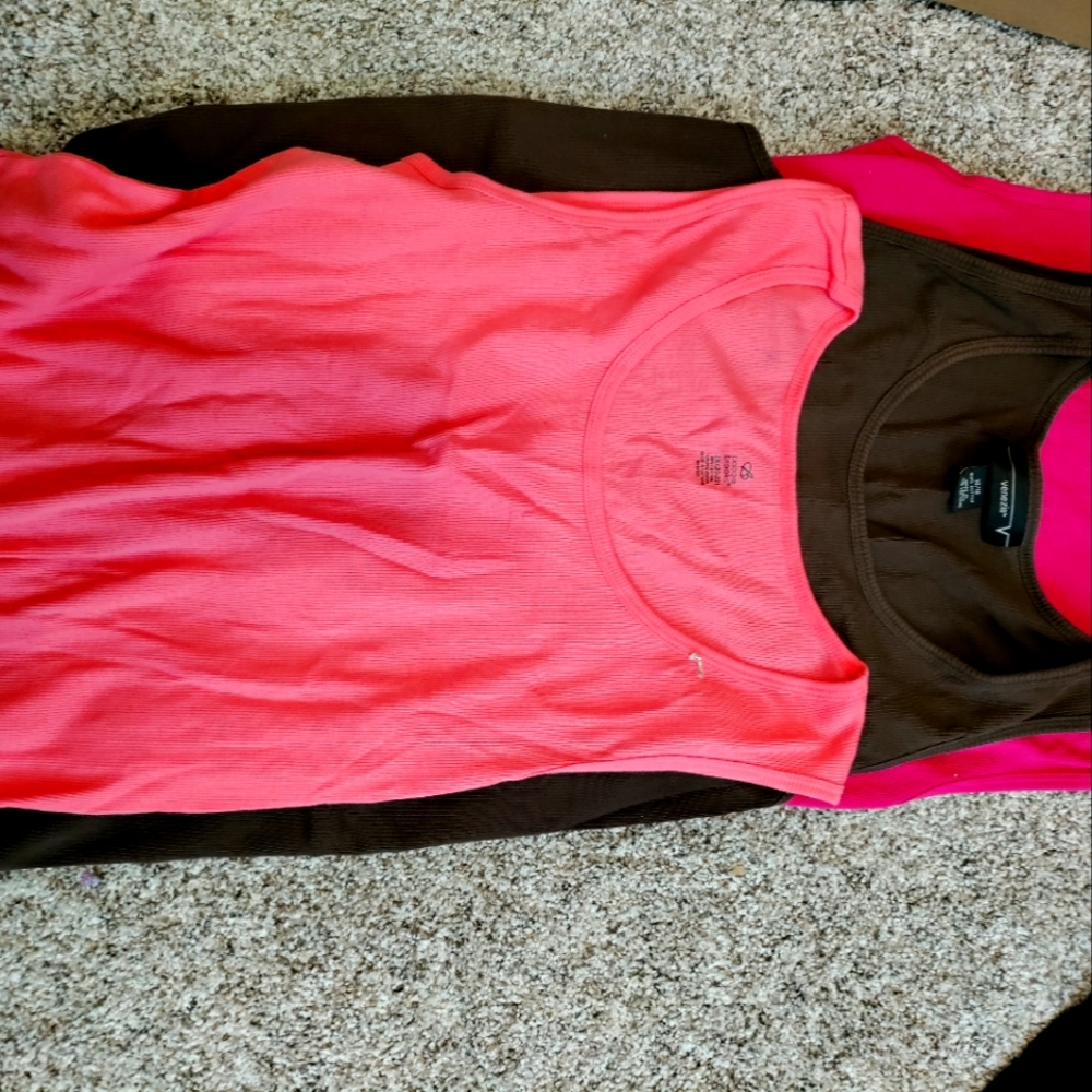 Bobbie Brooks Tank Tops Pink Peach Brown 2X